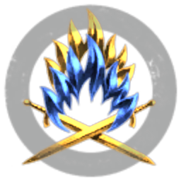The blue flames