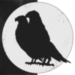Two Black Pigeons On a White Background