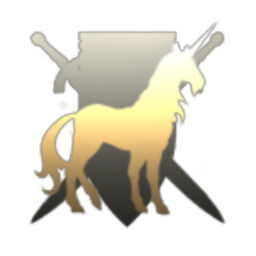 Unicorn Infront of Shield with Swords Corporation