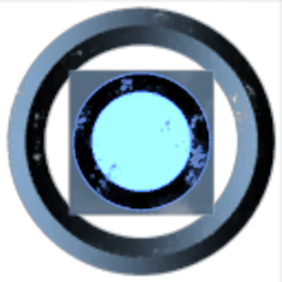 Blue Square and Circle Holding